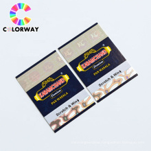 High Quality label ticket custom logo Design Scratch Coupon Ticket bill card Printing Factory in China